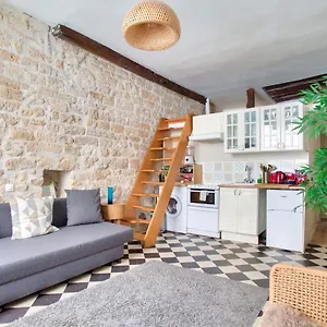 Cozy 1 Mezzanine & 1bedroom Louvre Moulins Free Netflix , Paris France